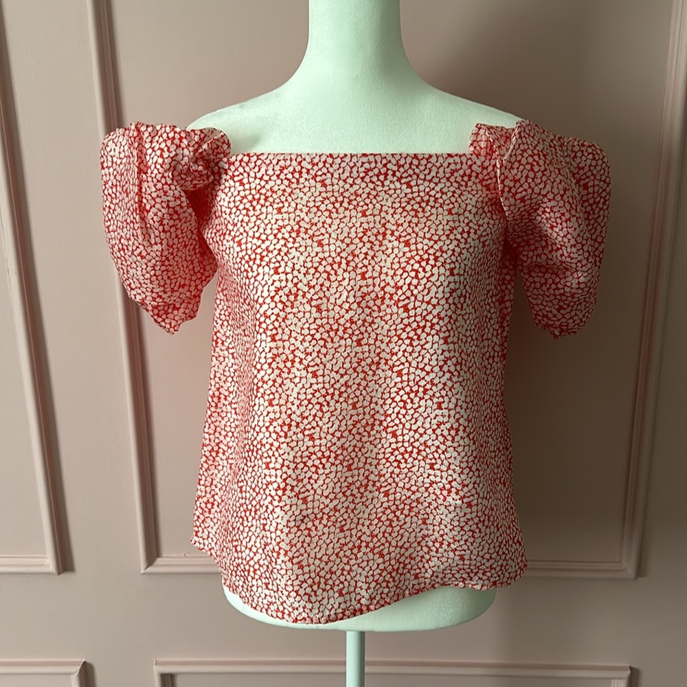 Club Monaco Malaina off the shoulder Printed Top